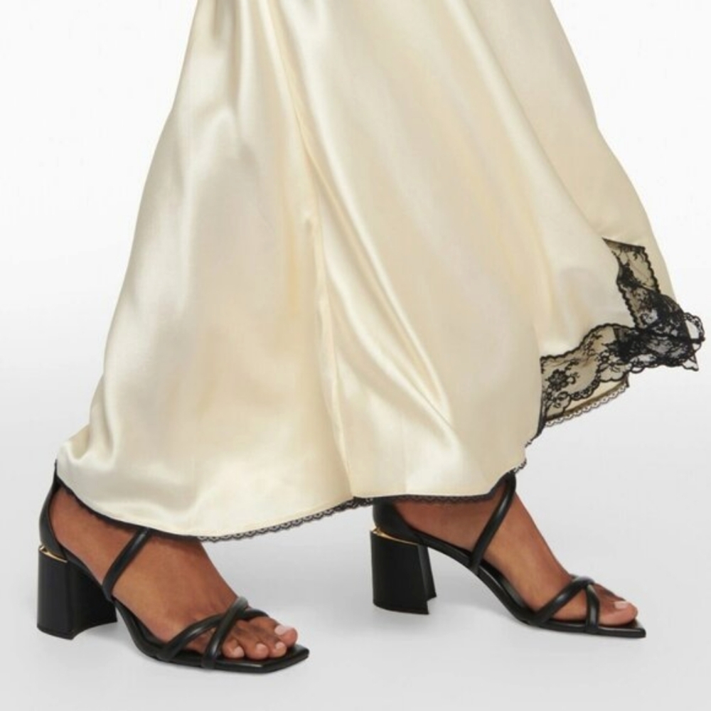 NIB$795 Jimmy Choo Rheea 65 Logo Block Heel Crisscross Leather Sandals 39.5, 9.5 - Picture 5 of 16